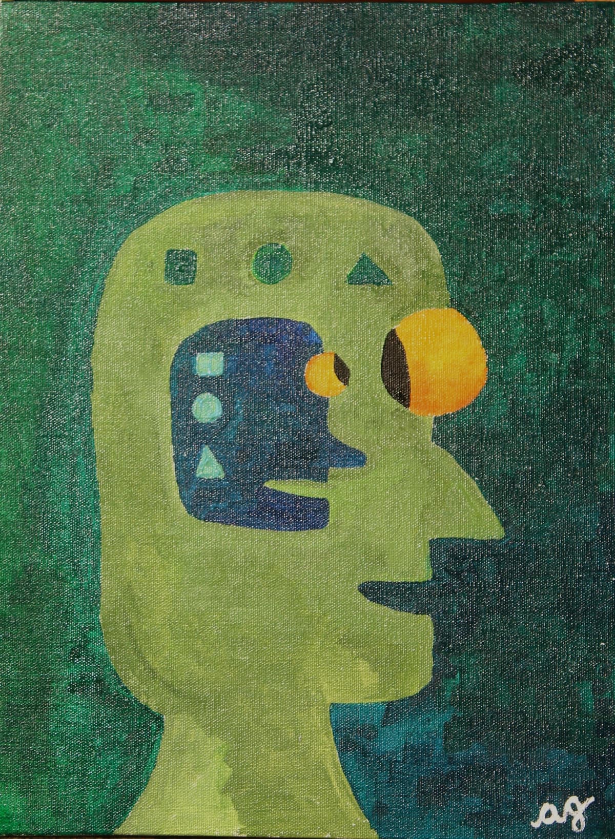 A creature inside me - Painting by Akshay Gupta